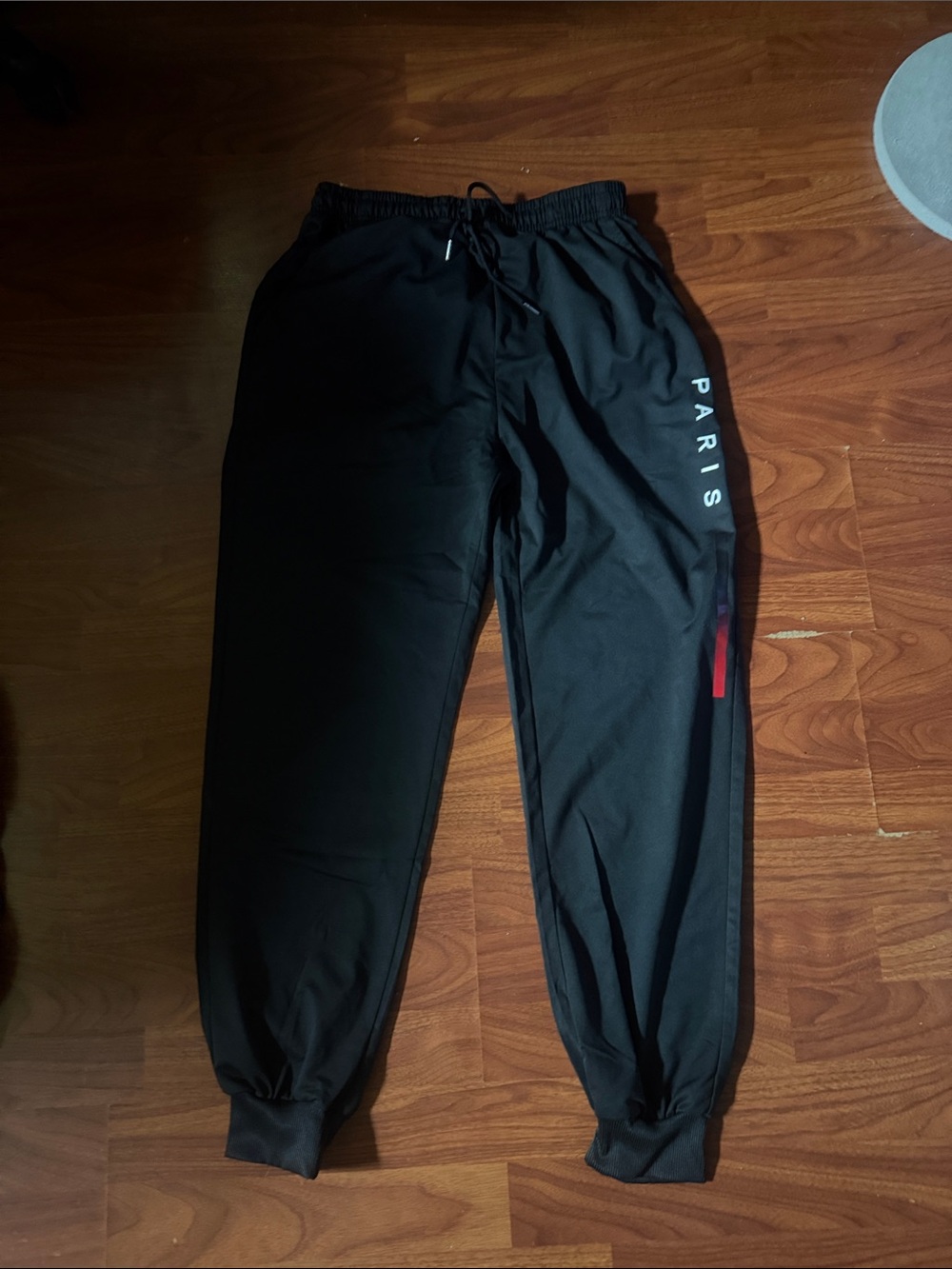 Men's Black 'Paris' Jogger Sweatpants with Drawstring Waist